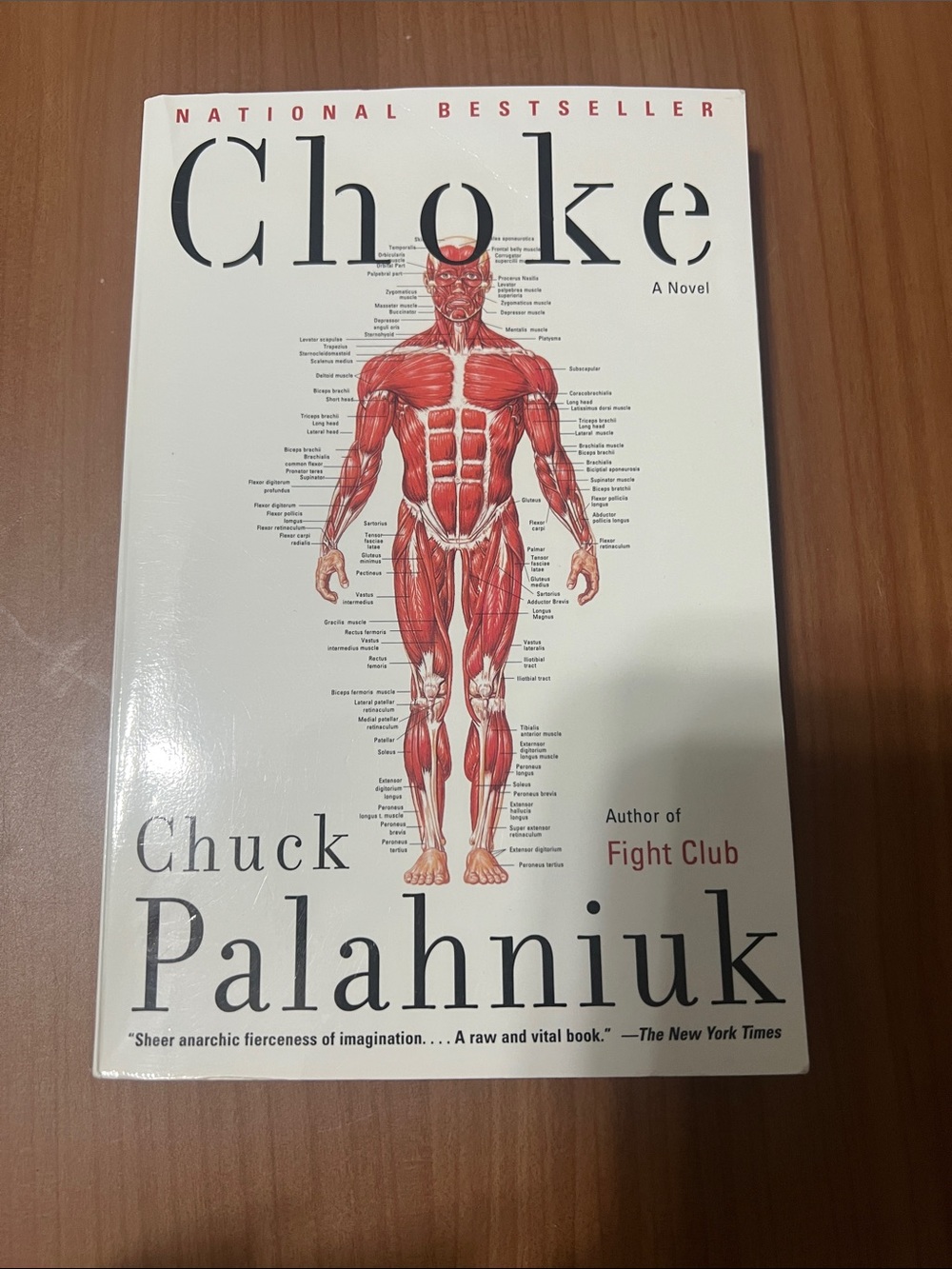 Choke by Chuck Palahniuk — White Cover with Red Illustration